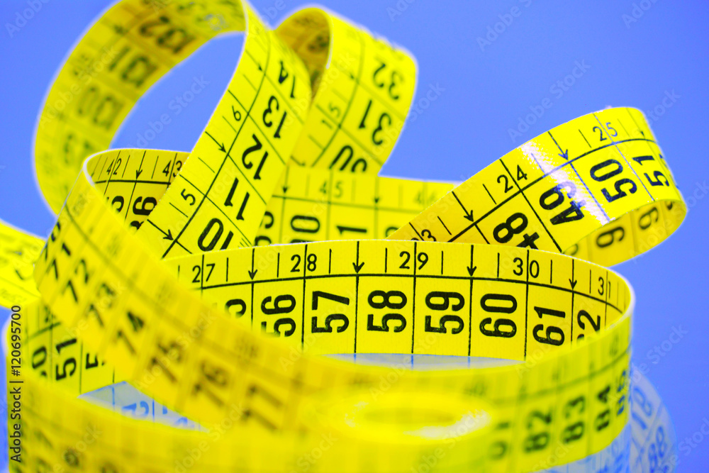 cinta metrica para medir en centimetros,ideal para costura Stock Photo