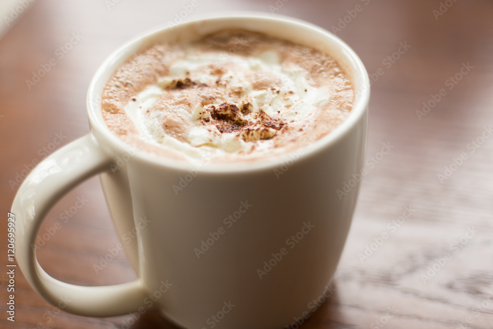 Hot chocolate with whipped cream