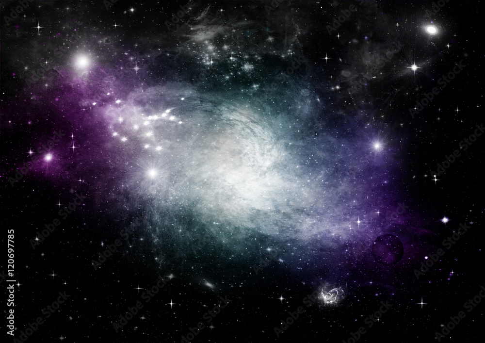 galaxy in a free space galaxy in a free space