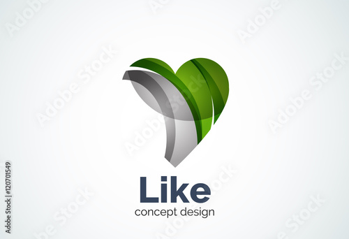 Love heart logo template