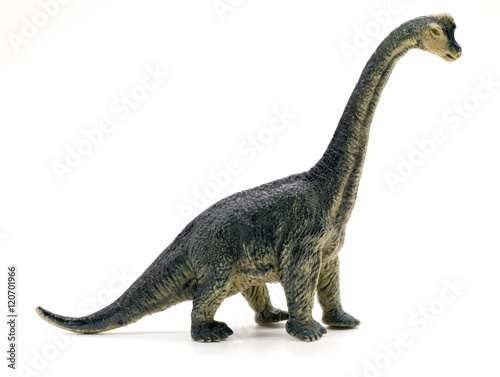 Brachiosaurus dinosaurs toy on white background © Noey smiley
