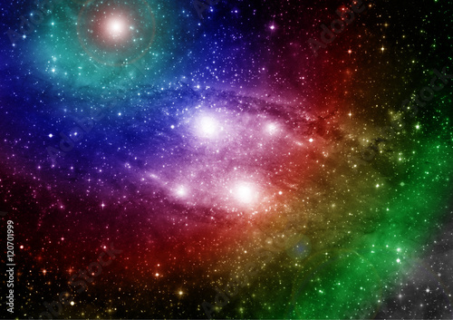 galaxy in a free space