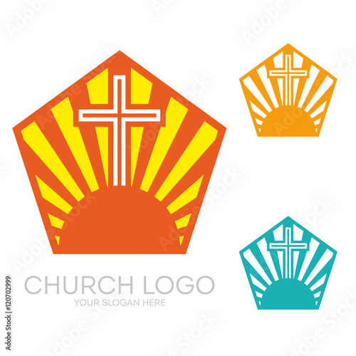 Church logo. Christian symbols. The greatness and the glory of Jesus Christ