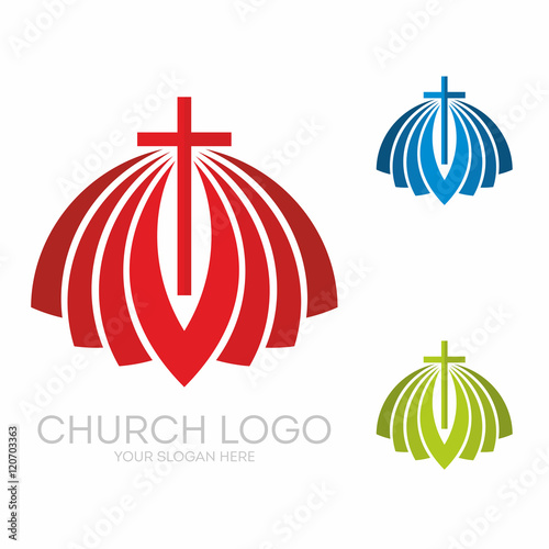 Church logo. Christian symbols. The greatness and the glory of Jesus Christ