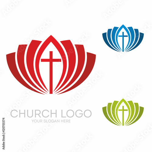 Church logo. Christian symbols. The greatness and the glory of Jesus Christ