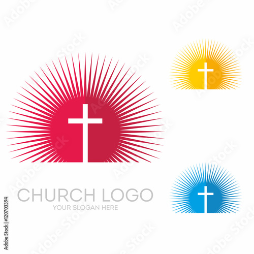Church logo. Christian symbols. The greatness and the glory of Jesus Christ
