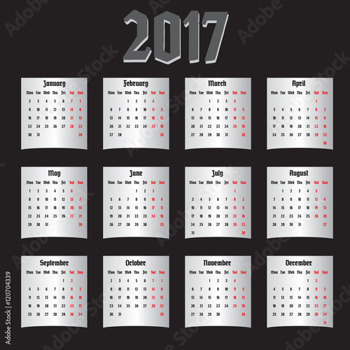 calendario 2017 photo