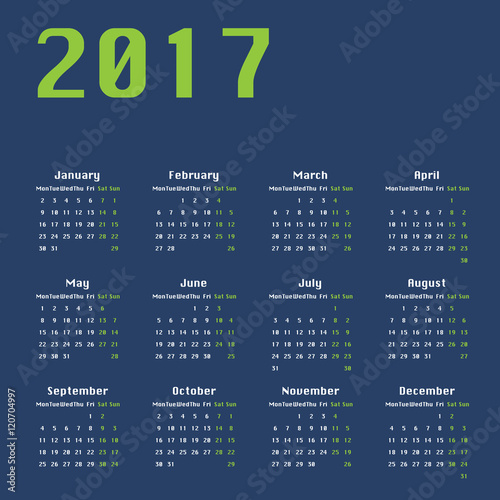 calendario 2017