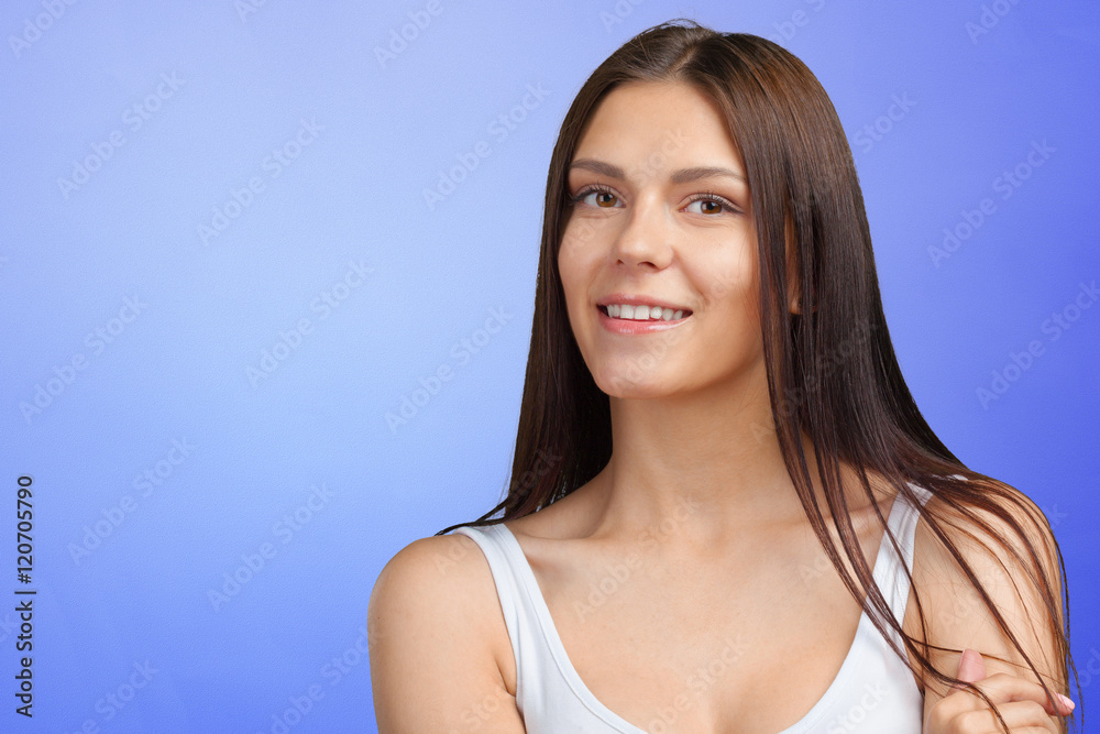 Young woman portrait Isolated