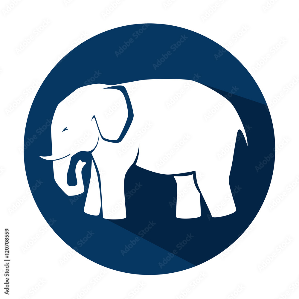 icon elephant design isolated vector illustration eps 10