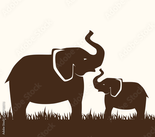 icon elephant design isolated vector illustration eps 10