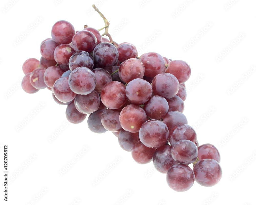 Black grapes.Isolated on a white background Black grapes.Isolated on a white background