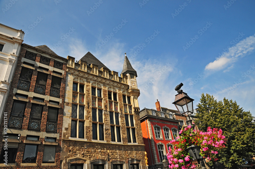 Obraz premium Aquisgrana, Aachen, antiche case - Germania