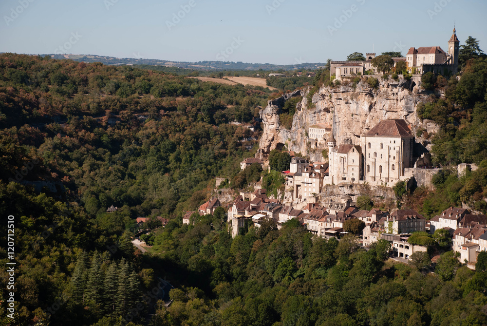 French village Rocamadour. The medeival town in Dordogne Valley, Midi-Pyrenees, France