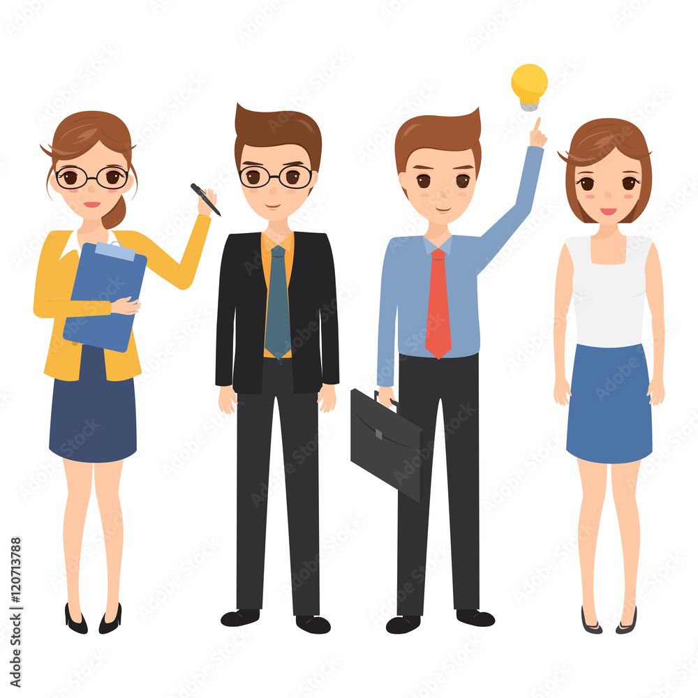 Business people team. Business man and woman character. Business people team. Business man and woman character.
