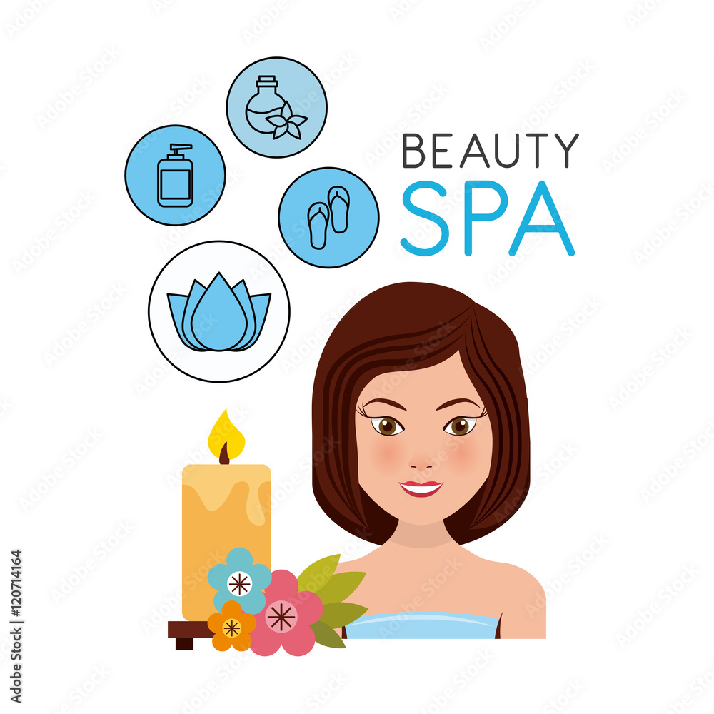 beauty spa set flat icons vector illustration design beauty spa set flat icons vector illustration design