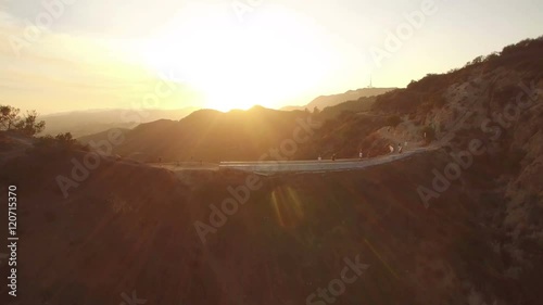 Hollywood Hills Sunset Aerial 05