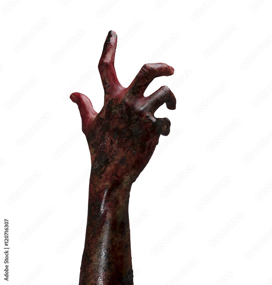 Obraz premium Blood zombie hands, zombie theme, halloween theme