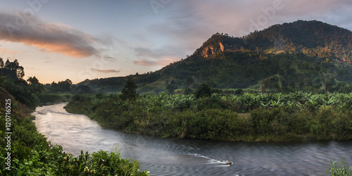 Namorona River at sunrise, Ranomafana National Park, Madagascar Central Highlands, Madagascar photo