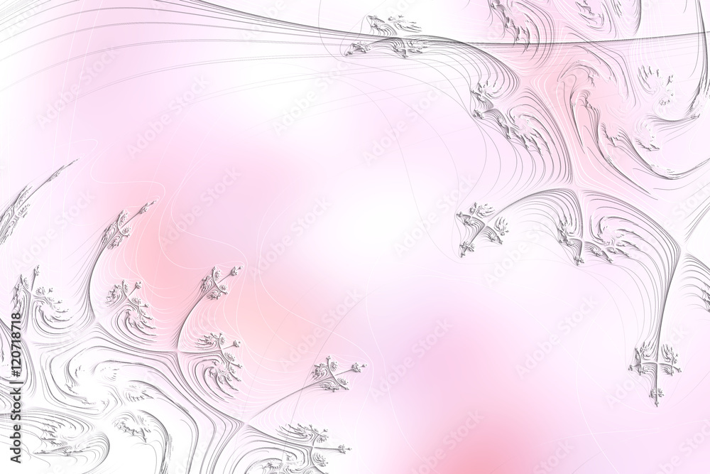Gleichmäßiger rosa Hintergrund mit floralem Fraktal Gleichmäßiger rosa Hintergrund mit floralem Fraktal