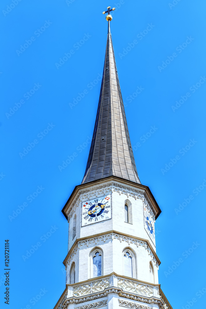 Detail St. Michael's Church on Michaelerplatz in Vienna. Detail St. Michael's Church on Michaelerplatz in Vienna.