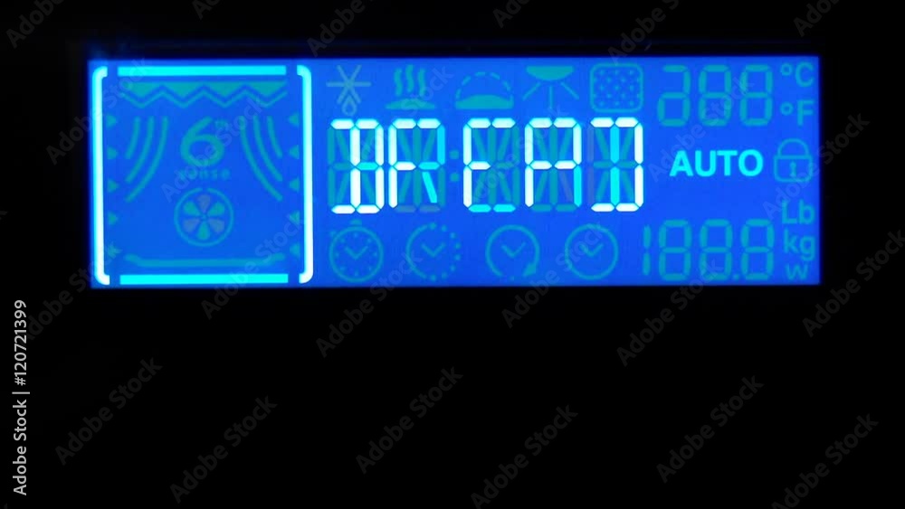 Switching different programs and a timer on the control panel an electric furnace. Switching different programs and a timer on the control panel an electric furnace.