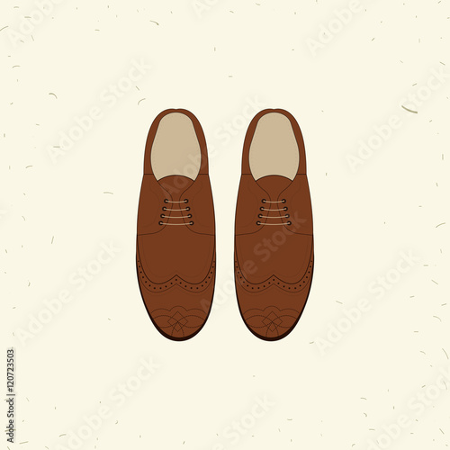 Vector illustration with men fashion shoes.