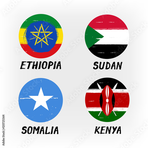 Set Of 4 Flags - Round Icons - Ethiopia Sudan Somalia Kenya Free Download Set Of 4 Flags - Round Icons - Ethiopia Sudan Somalia Kenya - GFXLoad