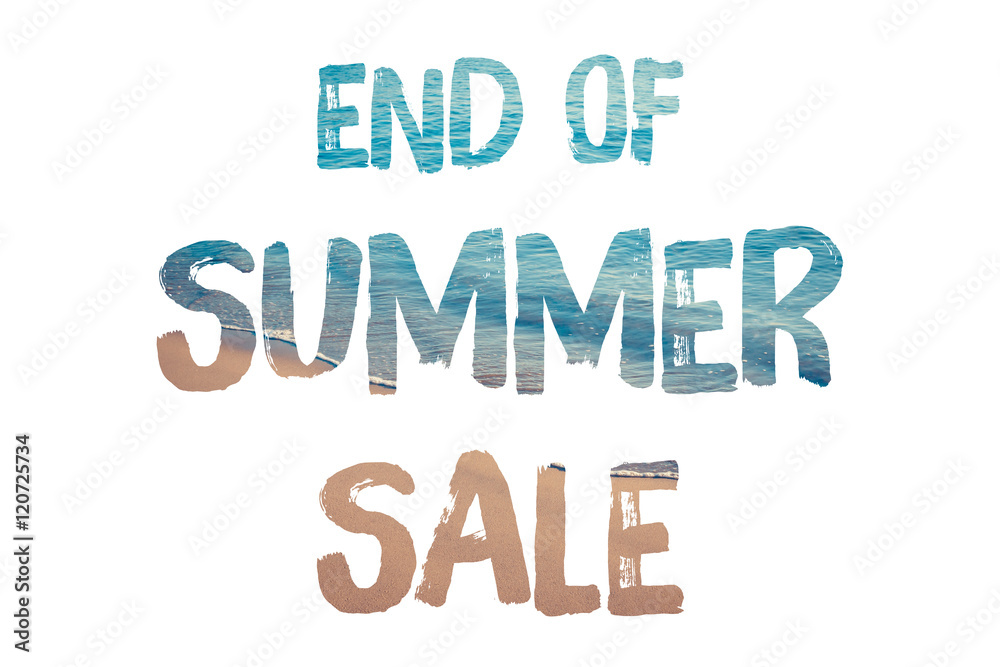 End of summer sale word concept End of summer sale word concept