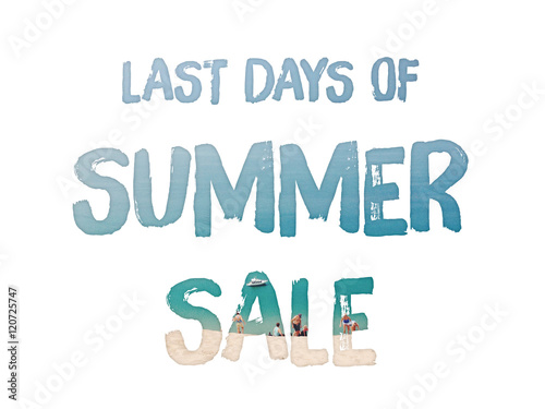 Last days of summer sale word concept