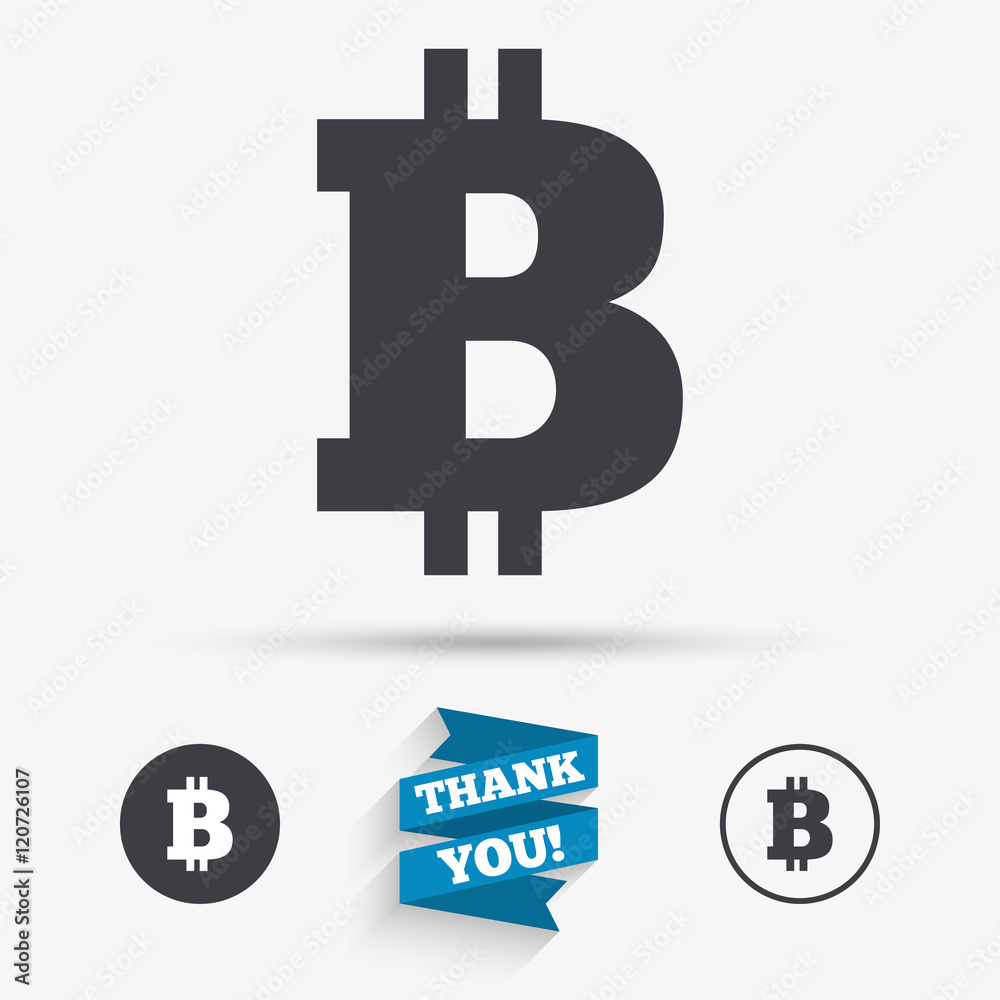 Bitcoin sign icon. Cryptography currency symbol Bitcoin sign icon. Cryptography currency symbol
