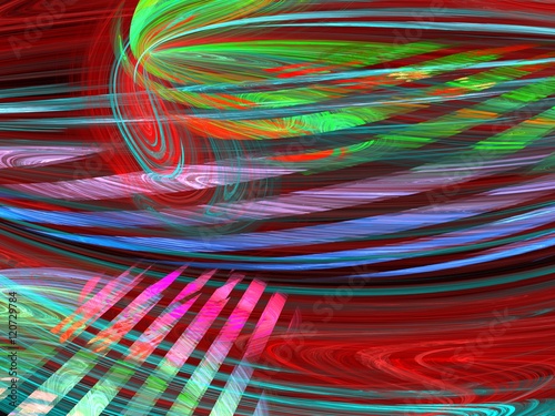 Colorful abstract fractal with beautiful waves and lines
