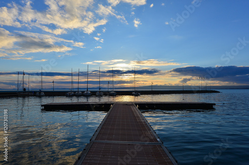 Wallpaper Mural Bolsena lake - The lake front and the port of Bolsena medieval town Torontodigital.ca