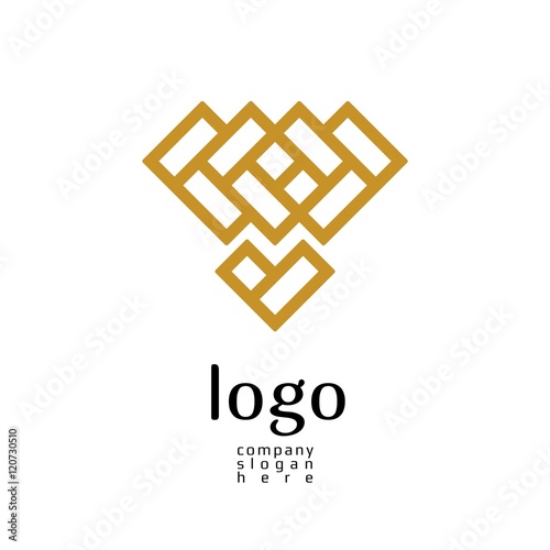 Vector of icon flower  as a sign. Business icon for the company ceramic tiles / Brick / Hotel / perfumery / cosmetics. Logo for shops / salons. Other companies. Illustration.