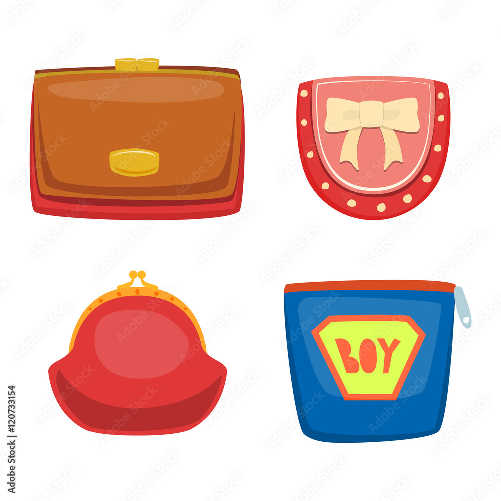 Open purse leather wallet with money shopping. Shopping buy change business currency leather open purse wallet. Financial one payment bag accessory object open purse trendy wallet vector. Open purse leather wallet with money shopping. Shopping buy change business currency leather open purse wallet. Financial one payment bag accessory object open purse trendy wallet vector.