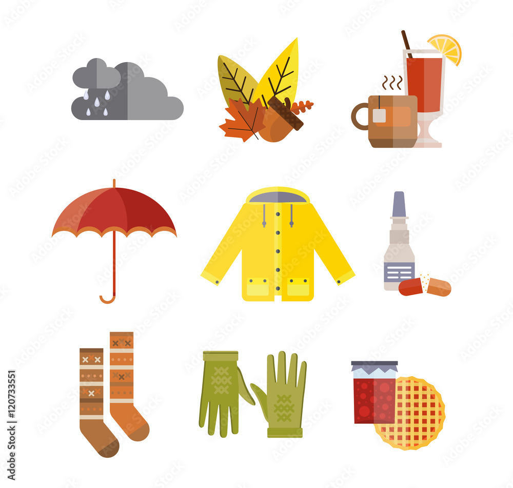 Collection of autumn clothes items Collection of autumn clothes items