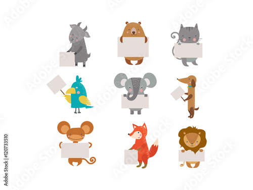 Cute animals vector character