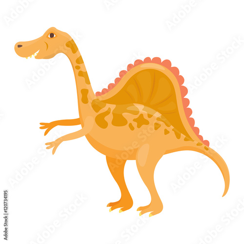 Cartoon dinosaur vector illustration.