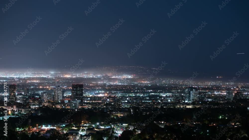 Los Angeles Skyline 49 Downtown Night Time Lapse Los Angeles Skyline 49 Downtown Night Time Lapse