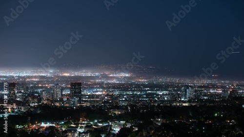 Wallpaper Mural Los Angeles Skyline 49 Downtown Night Time Lapse Torontodigital.ca