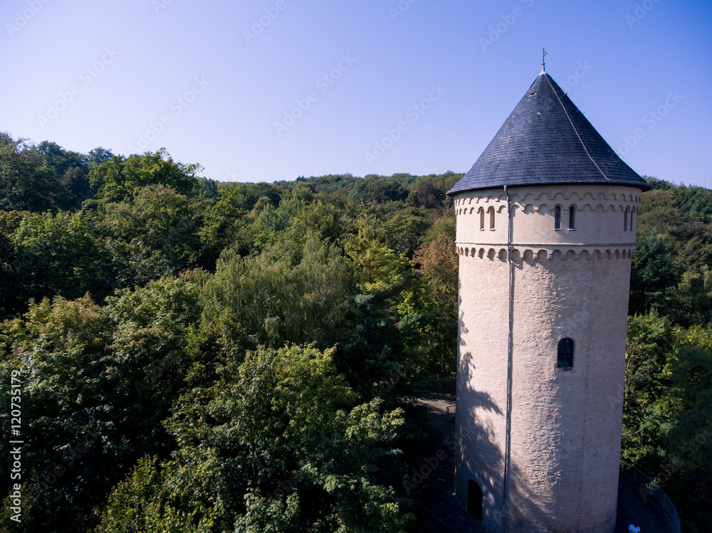 Gera castle osterstein aerial view thuringia medieval
