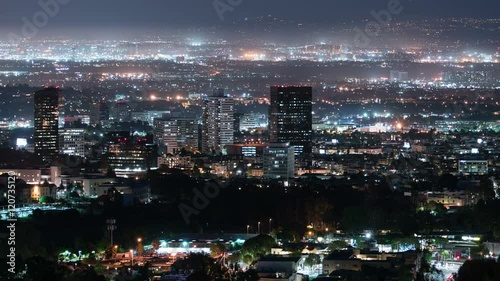 Wallpaper Mural Los Angeles Skyline 53 Downtown Night Time Lapse Torontodigital.ca