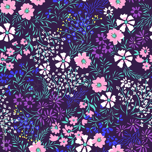tiny ditsy floral print - seamless background