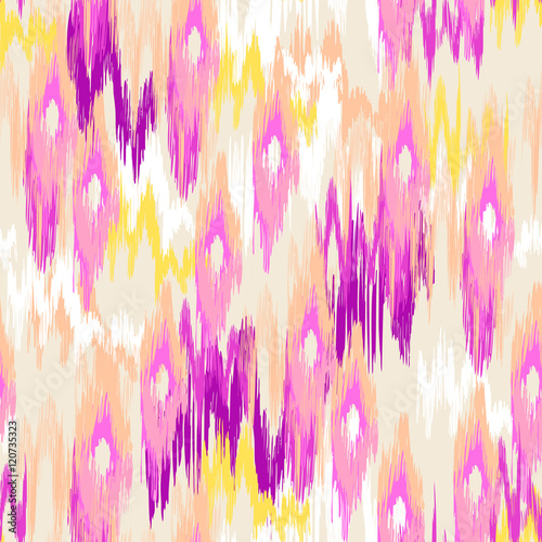 colorful ikat painted texture - seamless background