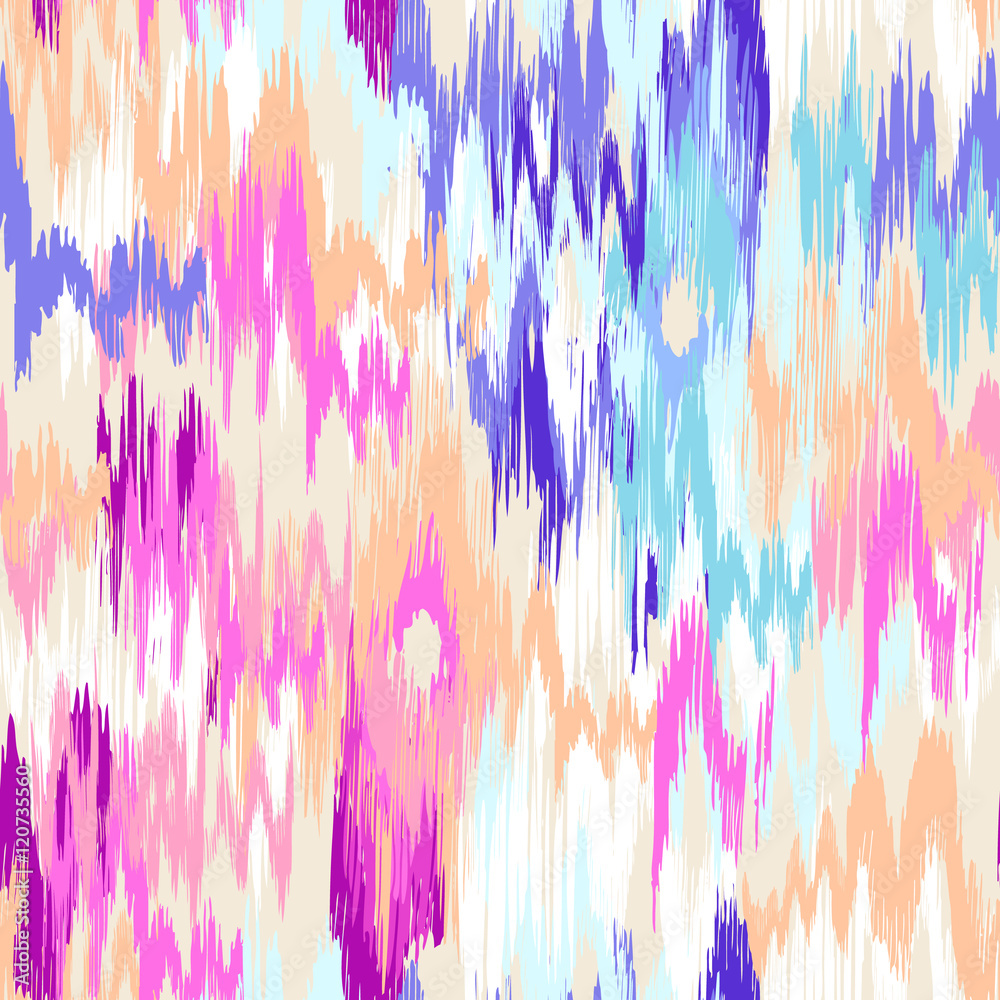 colorful ikat painted texture - seamless background