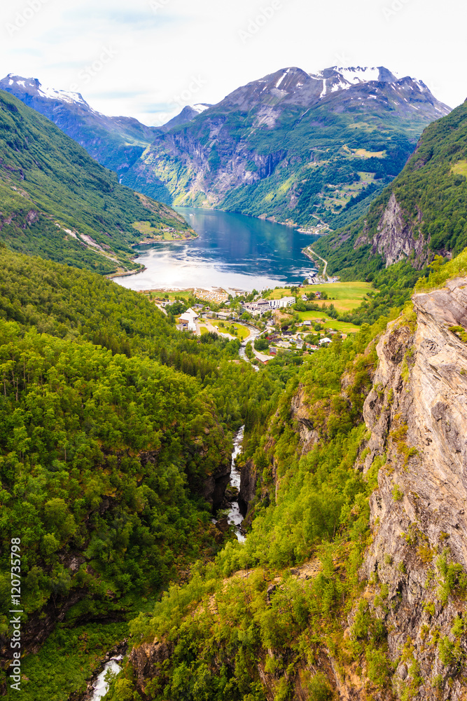 View on Geirangerfjord in Norway