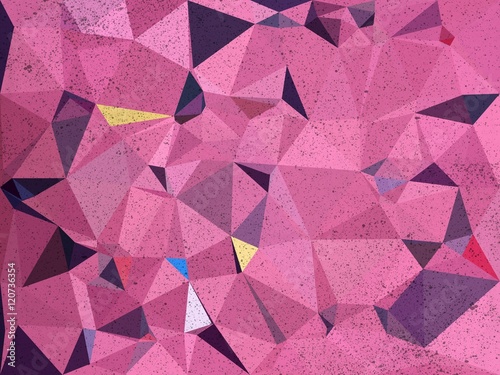 Pink triangle mosaic abstract background