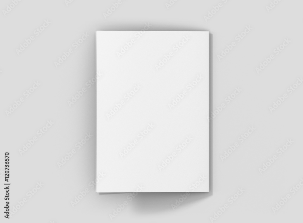 Photorealistic A5 Bifold Brochure Mockup, closed backside, on light grey background. 3D illustration. High Resolution Texture. Mockup template ready for your design. Photorealistic A5 Bifold Brochure Mockup, closed backside, on light grey background. 3D illustration. High Resolution Texture. Mockup template ready for your design.