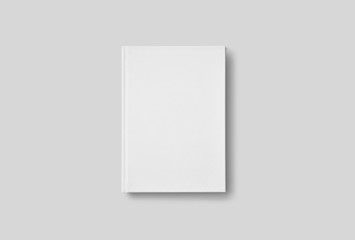 Photorealistic Book Mockup on light grey background. 3D illustration. High Resolution. Mockup template ready for your design. 