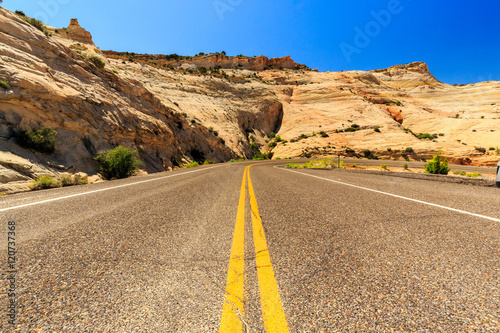 The one Million-Dollar road from Boulder to Escalante, USA.